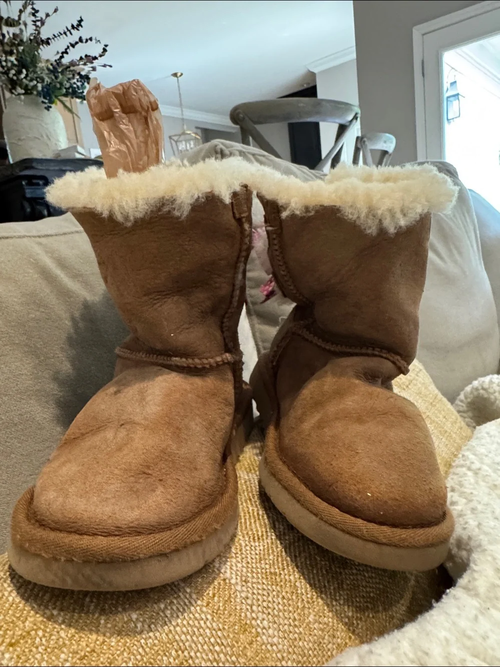 Ugg kids bailey bow 11 chestnut pink bows